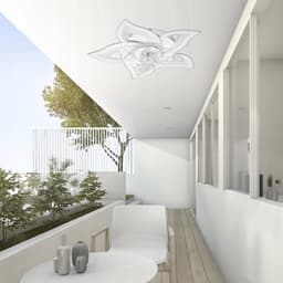 Slimme Plafondventilator met LED Lamp - 50W Energiezuinige Plafondlamp - Bediening via Afstandsbediening én App - Met Instelbare Windsnelheden-Wit — thumbnail 3