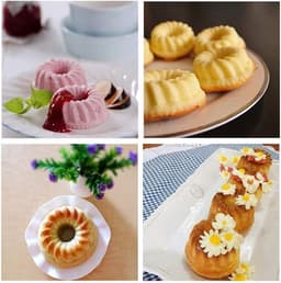 Kleine Mini Turban Mold voor Bakken - 24 Stuks Silicone Bakvormen voor Pompoen Mini Cakes, Pudding en Jelly — thumbnail 2