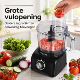 TurboTronic FP800 Foodprocessor - Keukenmachine - 1.2 Liter - 800W - Zwart — thumbnail 3