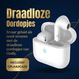 GØDLY X Oortjes Draadloos - Draadloze Oordopjes - Earbuds - Bluetooth - IPX5 - Wit - Earpods Iphone Apple & Samsung — thumbnail 5