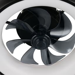 Plafondventilator | 40 cm | plafond ventilatoren | LED | zwart | kunststof | modern functioneel design — thumbnail 3