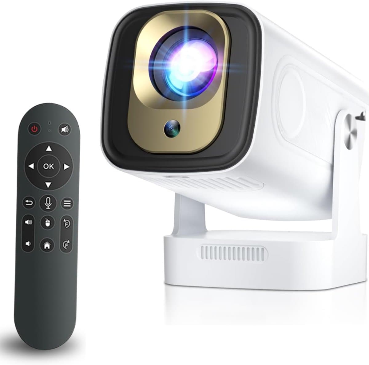 TopChoice® Mini Beamer - Home Cinema - Draagbare Projector - 4K 1080p - Wit — afbeelding 1