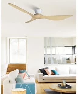 Beacon 514031 Lucci Air Kotara Wit/Teak plafondventilator 137 cm – stille DC-motor – 6 snelheden – afstandsbediening – zomer/winter — thumbnail 4