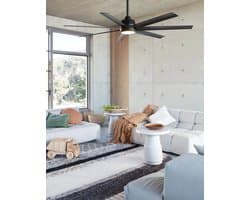 Plafondventilator Lucci Air Atlanta Led | 142 cm | Outdoor | Inclusief Lamp | Mat zwart