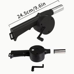 Handmatige BBQ Ventilator - Vuurgolfbuis -Kamperen - Picknicken - BBQ - Zomer - Vakantie - — thumbnail 3