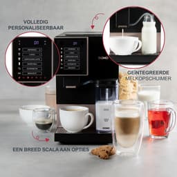 DOMO DO743K Volautomatische espressomachine - Geïntegreerde melkopschuimer – 1 touch bean-to-cup – Espresso – Americano – Lungo – Cappuccino – Latte macchiato – ARS pomp 19 bar — thumbnail 3