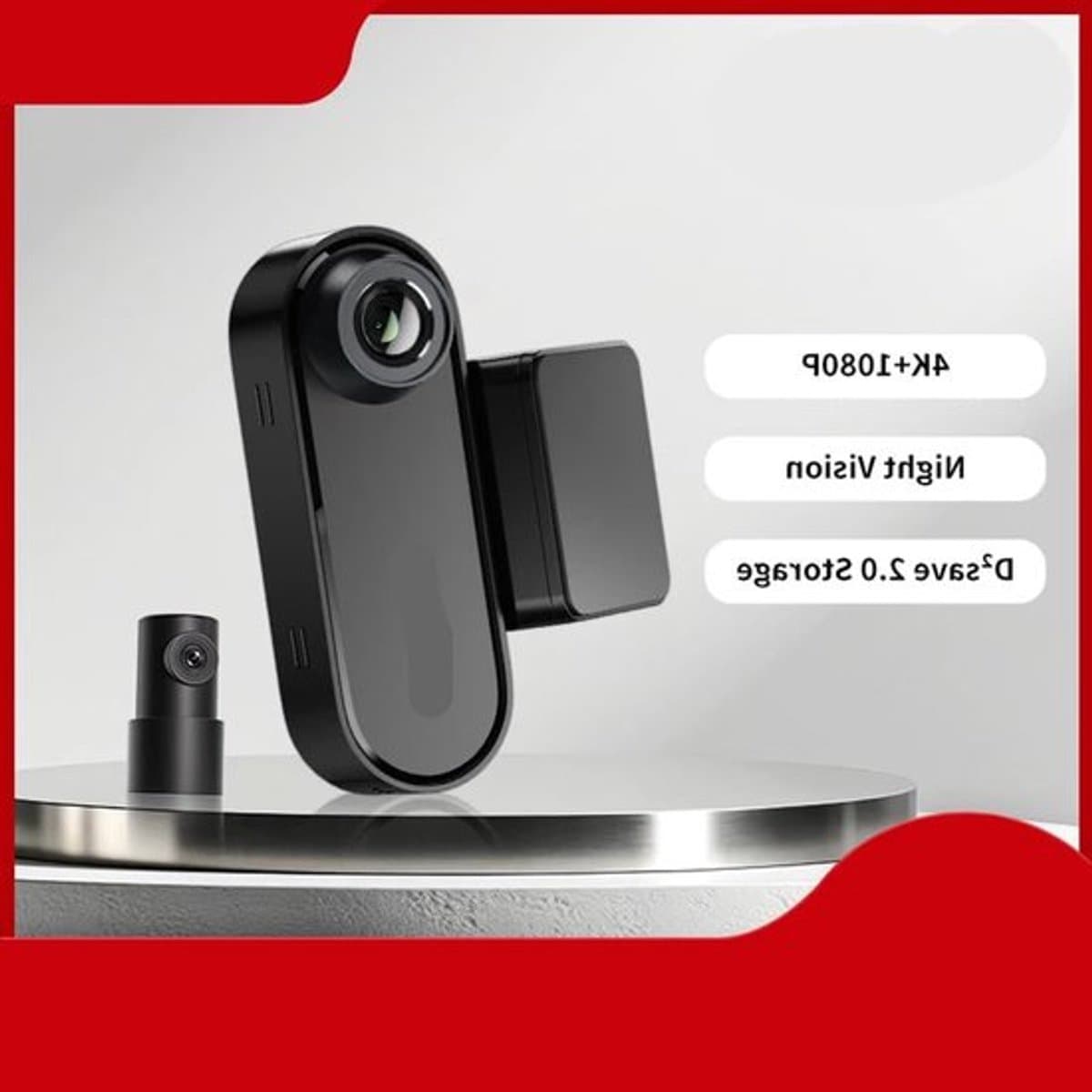 Dashcam voor Auto – Navigatiesysteem – 4K Dual Voor- en Achtercamera – GPS Navigatie – ADAS Ondersteuning – Nachtzicht – Spraakbesturing – Ultra HD Autocamera – Inclusief Hardwire Kit — afbeelding 1