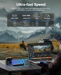 Draagbare SSD - Externe Harde Schijf - Snelle Dataoverdracht - IML Krasbestendig - 512GB - Zwart — thumbnail 4