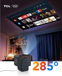 Beamer met Google TV – Full HD Projector – 4K Ondersteuning – Dolby Audio – Auto Focus & Keystone – Draagbaar – HDR10 – HDMI & USB – Thuisbioscoop — thumbnail 3