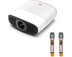 KZQ Slaapkamer Projector - Mini Draagbare Telefoonprojector - Ondersteunt Full Hd 1080p En 4k - Met Autofocus En Automatische Keystone Correctie - Geschikt Voor Voetbal Kijken - Wit