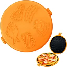 Magnetron Kookplaat - Sandwich Schotel - Snel Opwarmen - Geuren Voorkomen - 25 cm - Oranje — thumbnail 1