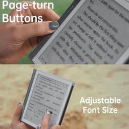 5.76 Inch EBook Reader, HD TouchScreen E Reader for Android 1GB RAM + 32GB ROM, Quad Core Processor, 198ppi WiFi Portable Electronic Book Reader for Kids Adults Seniors (GRAY) — thumbnail 3