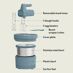 Keukenmixer Blender - Elektrisch Keukenhulpje - Bakken en Mixen - 2-in-1 Functionaliteit - 3.5 Liter Kom - Blauwgroen — thumbnail 3