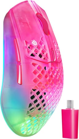 SteelSeries Aerox 3 Wireless Gen 2 - Draadloze Gaming Muis - 4000 Hz Polling Rate - Magenta/Roze — thumbnail 1