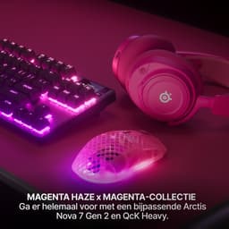 SteelSeries Aerox 3 Wireless Gen 2 - Draadloze Gaming Muis - 4000 Hz Polling Rate - Magenta/Roze — thumbnail 4