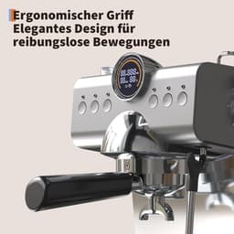 Compacte Pistonmachine met Melkopschuimer - Espressomachine - 20 Bar - 1.5 Liter - Snelverwarmend - 1200W — thumbnail 2