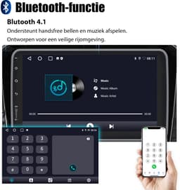 ESSGOO 1DIN Autoradio 360° draaibaar scherm - Android 15 - 4+64G - Draadloos Carplay & Andriod Auto - Bluetooth - GPS-navigatiesystem - 12LED Achteruitrijcamera - Microfoon - Wifi Bluetooth - DAB+ — thumbnail 2