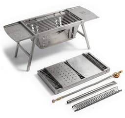 Camping BBQ gas en houtskool (2in1) kleine opvouwbare en draagbare mini barbecue - tafel BBQ / tafelbarbecue - gasbarbecue tafelmodel — thumbnail 1