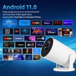 Mini Beamer 4K – Draagbare Projector Android 11, WiFi 6 & Bluetooth 5.4 – 180° Draaibaar, 1080P Full HD — thumbnail 2