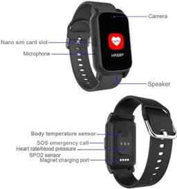 WatchToCare Halo GPS Alarmhorloge Senioren | Valdetectie | 4 Dagen Accu | Zonder Abonnement | IP67 Waterbestendig - Zwart — thumbnail 3