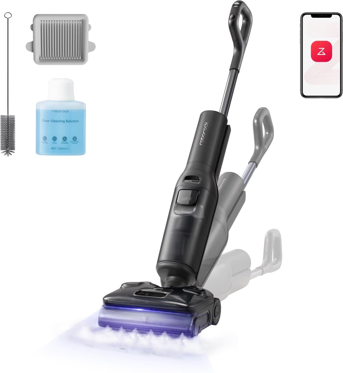 Roborock F25 Ultra-Vloerreiniger-Nat Droog Stofzuiger-draadloos-Elektrische dweil-22000 Pa-stoomreiniger 180 °C-warm water 86 °C-drogen in 5 minuten bij 90 °C-plat 180 graden-wielen ondersteund door AI-besturing via app — afbeelding 1