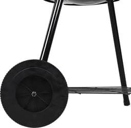 Houtskoolbarbecue met deksel ELITE – Compacte BBQ met wielen en opbergrek – Ideaal voor balkon, terras en tuin – 47,5 x 44 x H70 cm — thumbnail 5