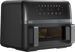 Heteluchtfriteuse - Airfryer Oven - Twee Gerechten Tegelijk - Dubbele Zone Koken - 9 Liter Capaciteit - Zwart — thumbnail 1