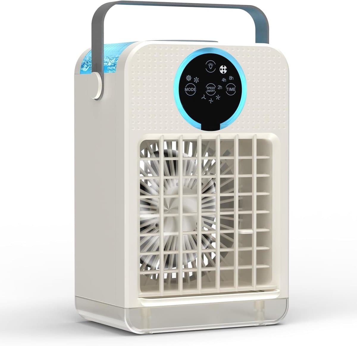 Draagbare airco met afstandsbediening, mini luchtkoeler met 2-8H timer, 3 ventilatorsnelheden, 2 nevelmodi, 700ML verdamplingsklimaatregelaar geschikt voor thuis — afbeelding 1