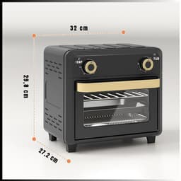 RVV® Heteluchtoven - Oven - Airfryer Oven - 23 Liter - Zwart - 32cm x 28cm x 30cm — thumbnail 3