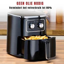 RVV® Heteluchtoven - Oven - Airfryer Oven - 23 Liter - Zwart - 27cm x 33cm x 30cm — thumbnail 4