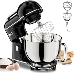 Keukenmachine - Mixer Deeg - Bakken Thuis - 10 Snelheden - 7 Liter Kom - Zwart — thumbnail 3