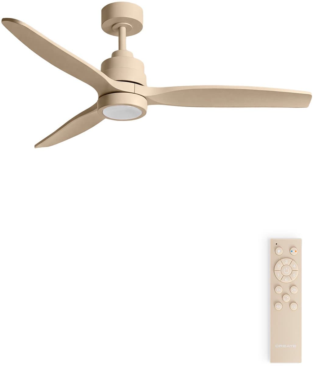 CREATE - Stille plafondventilator van 40 W met technische ABS-bladen, verkrijgbaar in verschillende maten - M - Met licht - Afstandsbediening - WIND STYLANCE — afbeelding 1