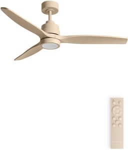 CREATE - Stille plafondventilator van 40 W met technische ABS-bladen, verkrijgbaar in verschillende maten - M - Met licht - Afstandsbediening - WIND STYLANCE — thumbnail 1