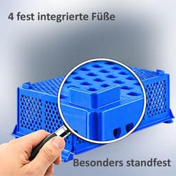 Bestekmanden Vaatwasser - Spoelkorven Horeca - Efficiënt Spoelen - Dubbelpak XXL - 8 Vakken Per Stuk - Blauw — thumbnail 4