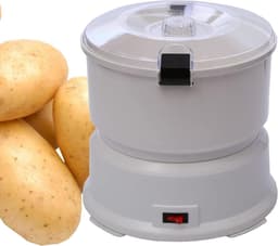 Elektrische Aardappelschiller - Keukenmachine Groente - Moeiteloos Schillen - Automatische Rotatie - 1 kg Capaciteit - Wit — thumbnail 1
