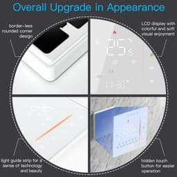 Slimme Thermostaat - Verwarming Regelaar - Temperatuur Instellen - App Bediening - 95-240V - Wit — thumbnail 4