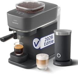 Philips Baristina + Melkopschuimer Bundel - BAR308/60 - Semi-Automatische Espressomachine - Pistonmachine - Koffiemachine met bonen - 2026 Editie - Zwart — thumbnail 2