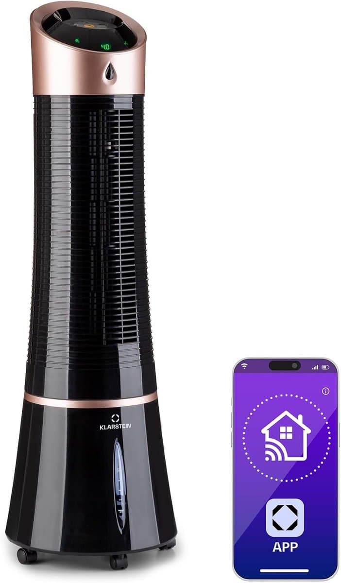 Luchtkoeler Toren - Ventilator Zuiveraar - Verfrissing Binnen - App & Alexa Bediening - 95 cm Hoog - Wit — afbeelding 1