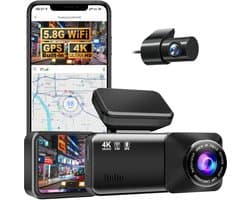 Dashcam Pro - Auto Camera - Veilige Rit - Dual Camera 4K - 64GB Inbegrepen - Zwart
