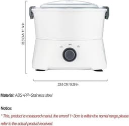 Elektrische Aardappelschiller - Groente Hakker - Keuken Voorbereiding - Eén Knop Bediening - 1 kg Capaciteit - Wit — thumbnail 4