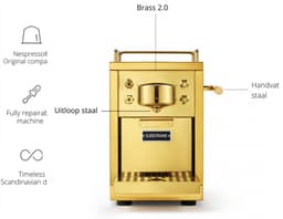 Sjöstrand The Original 2.0 - Espresso Capsule Machine - Brass - Goud — thumbnail 5