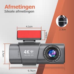 Neotex® Dashcam Auto 4K/1080P Dual Lens – Voor- en Achtercamera, Nachtzicht, G-Sensor, WiFi, Parkmodus — thumbnail 5