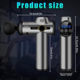 Professioneel Massagepistool – Diepweefsel Spiermassage, 99 Snelheden, 8 Opzetstukken, LCD Display, Stil en Krachtig — thumbnail 3