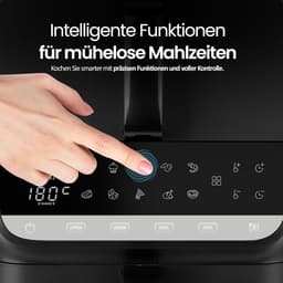 Dubbele Kamer Airfryer - Heteluchtfriteuse XL - Gezond Koken - Sync Finish Functie - 10 Liter Totaal - Zwart — thumbnail 4