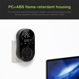 Slimme Thermostaat Stekker - Digitale Energiestekker - Temperatuur Regelen - Afstandsbediening Via WiFi - 16A - Zwart — thumbnail 3