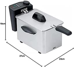 Friteuse Roestvrij Staal - Compact Frituurapparaat - Snelle Snacks Maken - Ruim 25 Liter - 2000 Watt Vermogen — thumbnail 1