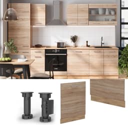 Vaatwasser Frontpaneel - Keukenfront R-Line - Keuken Integratie - Aanpasbare Keukenoplossing - 60 cm Breed - Sonoma Eiken — thumbnail 3