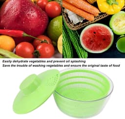Salade Spinner - Groente Droger - Snelle Reiniging - Elektrische Drainer - 5 Liter - Wit — thumbnail 4