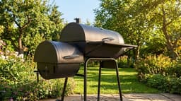 Houtskoolbarbecue House&Garden Smoker Pro XXL – BBQ Grillwagen met Deksel, Rookoven, Thermometer & Zijtafels – Grote Houtskool Grill Smoker voor Buiten – Verrijdbare Barbecue Grill met Schoorsteen – 147x126x126 cm – Zwart — thumbnail 2