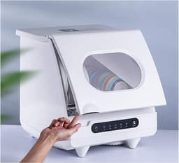 Mini Vaatwasser - Aanrecht Vaatwasser - Keuken Schoonmaken - 5 Programma's - Compact Model - Wit — thumbnail 1